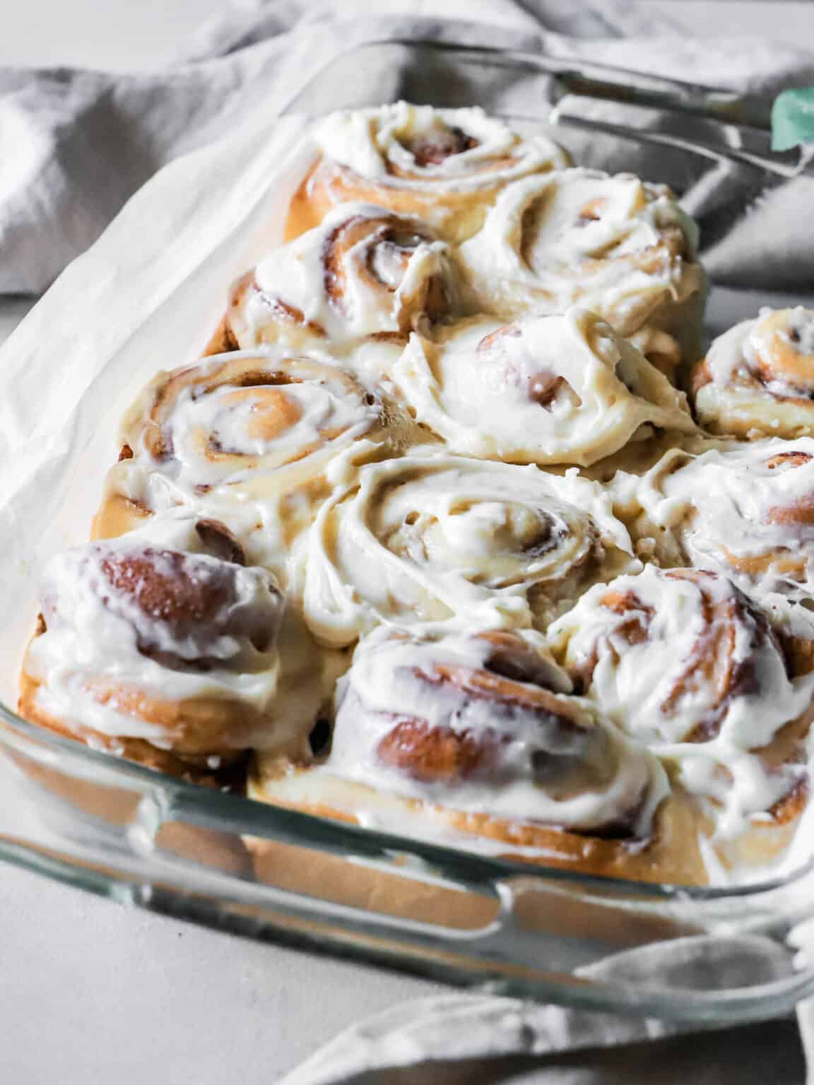 Overnight Cinnamon Rolls with Brown Butter Cream Cheese Icing
