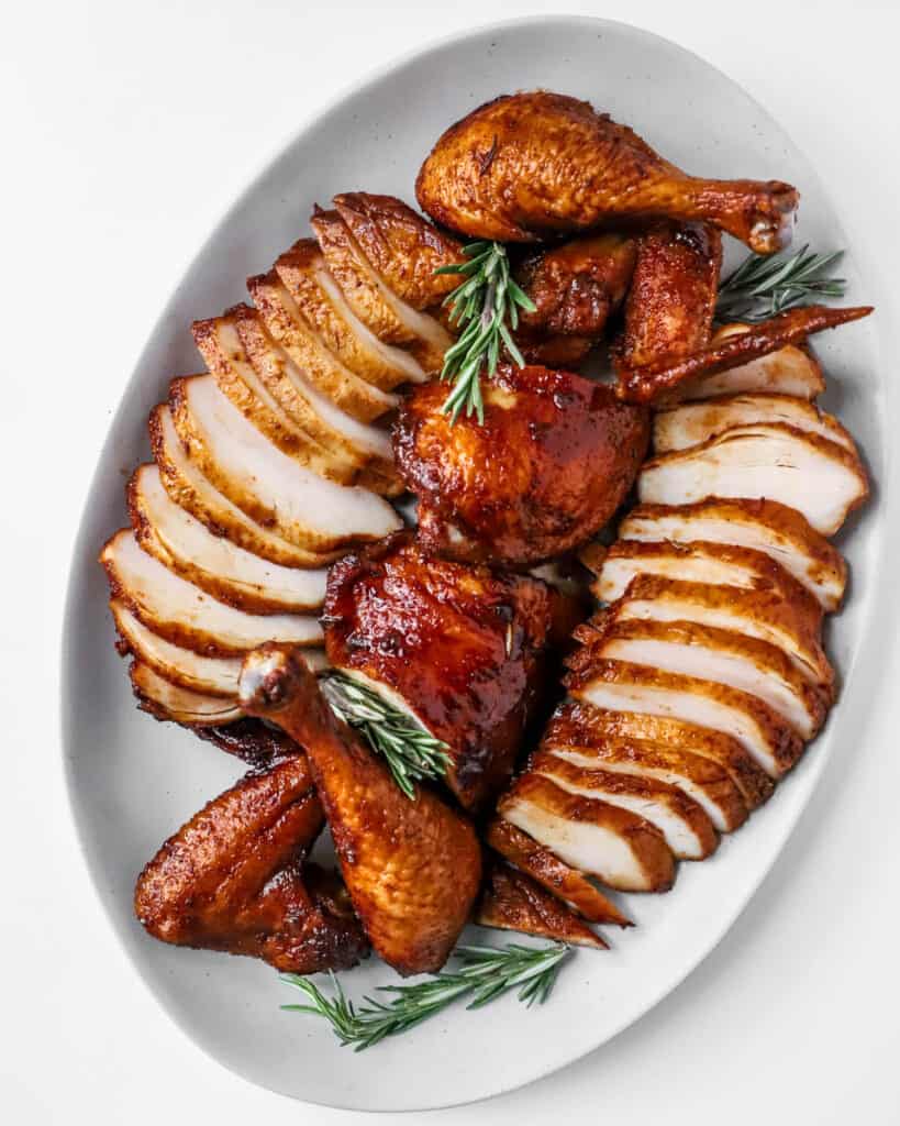 Sliced Chicken on a serving platter