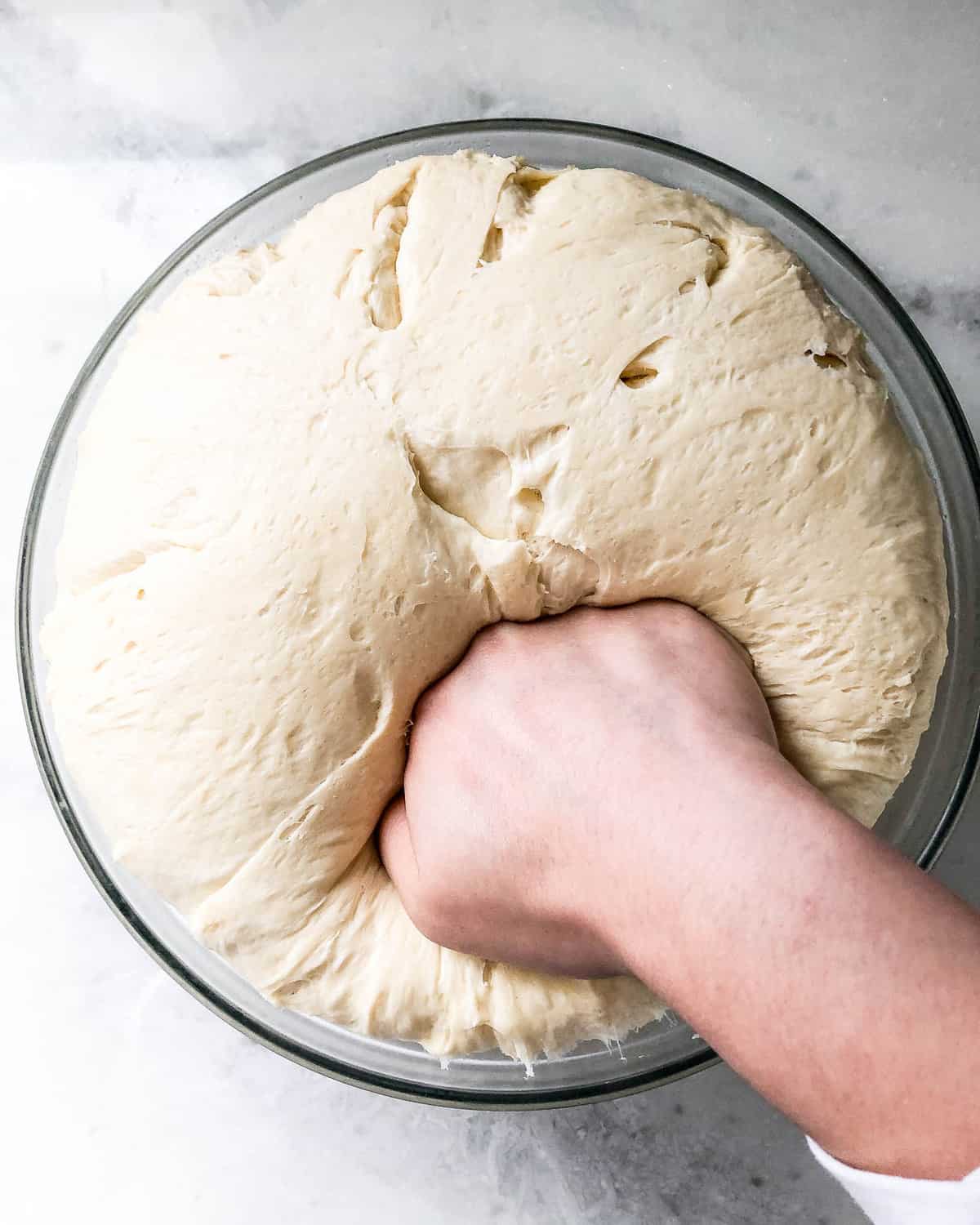 punch down the enriched dough