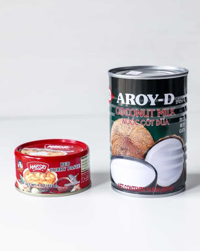 Arroy-d coconut milk and thai red curry paste