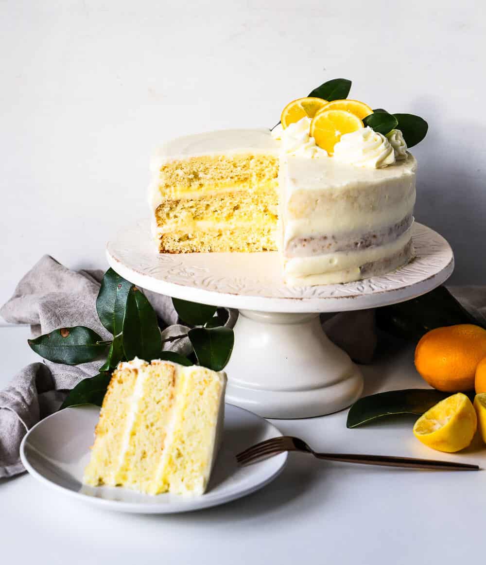 Lemon Mascarpone Cake - My Cake School