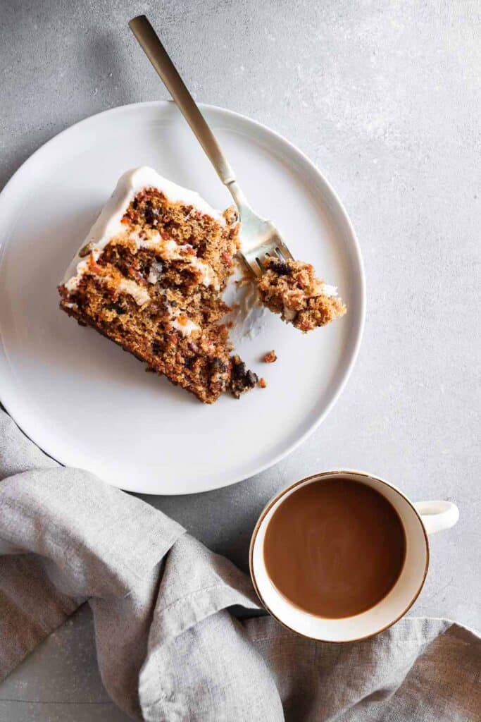 spiced carrot cake with ricotta icing