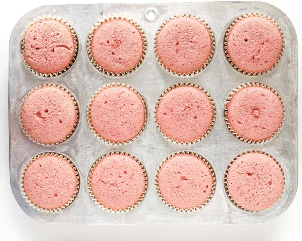 Strawberry Cupcakes with Strawberry Buttercream