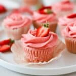 Strawberry Cupcakes with Strawberry Buttercream