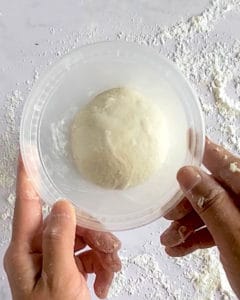Neapolitan Pizza Dough in an oiled container