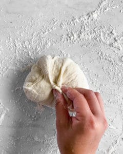 Neapolitan Pizza Dough on marble surface